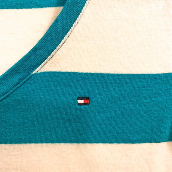 Tommy Hilfiger V-neck Striped T-Shirt - Picture 2 of 5